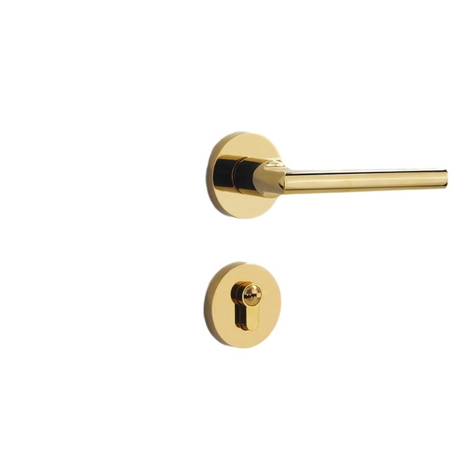 NYRXRYTCA Golden Indoor Bedroom Lock Household Wooden Door Lock Magnetic Silent Split Door Lock(001 gold 58 standard version C)