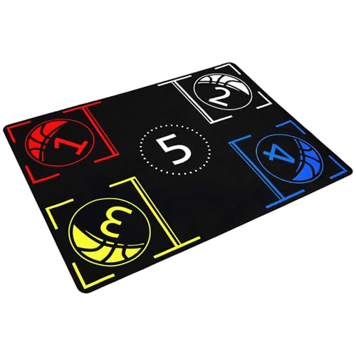 KaRaDaStyle �o�X�P �}�b�g ���K �h���u�� ���� ����~�� �h�� �g���[�j���O �t�b�g���[�N �X�e�b�v ���� 3mm �o�X�P�b�g�{�[�� ���[�ܕt�� (L�T�C�Y/120×89cm)