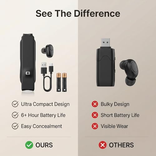 Wireless Earbud Pen, Transmisor Bluetooth con Micrófono de Alta Sensibilidad, Auricular Inalámbrico Pequeño para Reuniones de Oficina y Teléfonos Celulares miniatura 2