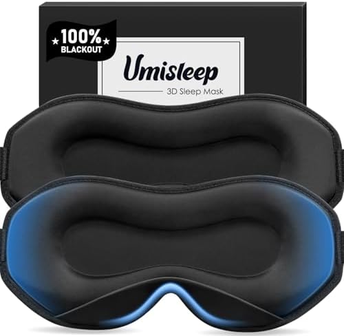 Umisleep Pack de 2 antifaz para dormir de lado, cuencas 3D y band...