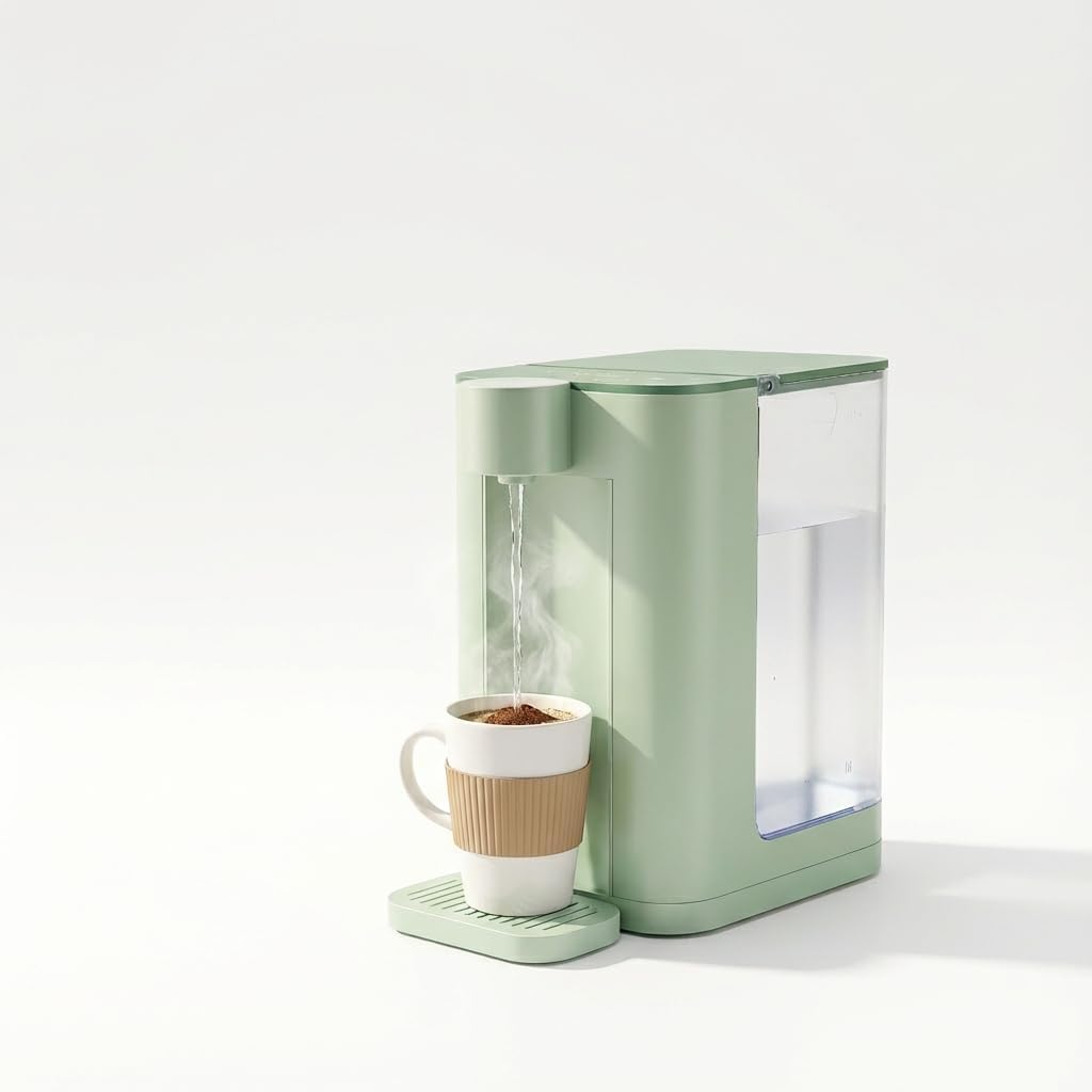 Countertop Hot Water Dispenser & Boiler, 3L Electric Kettle with 5 Temp Settings, Child Lock & Night Light for Instant Tea & Coffee,3L/102oz,Green