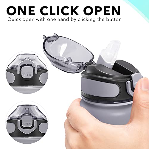 Enerbone 32 oz Water Bottle with Times to Drink and Straw, Motivational Drinking Water Bottles with Carrying Strap, Leakproof BPA & Toxic Free, Ensure You Drink Enough Water for Fitness Gym Outdoor