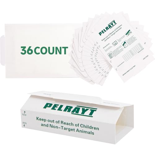 Mouse Traps Indoor for Home -36 Pack Mouse Glue Trap, Sticky MouseTraps Indoor for Safe Home Pest...