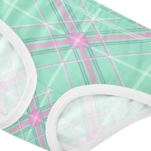 Elastic Waistband Girls' Panties Comfort Underwear for Baby Girls Delicate Check in Sizes 2T,3T, 4T, 5T, 6Y and 8Y4