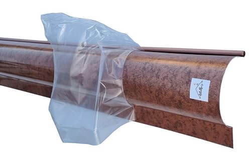 UTILFER Canalón de desagüe de aluminio para tejado, de cobre, con aletas, 2 metros lineales - Todos los desarrollos, 33 UTILFER Canalón de desagüe de aluminio para tejado, de cobre, con aletas, 2