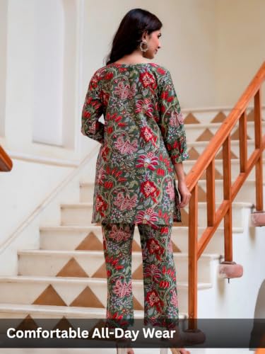 Image of GRECIILOOKS Co-ord Set For Women Stylish | Kurta Sets for Woman | Kurtis | Short Kurti For Women | Dress For Woman | 3 /4 Sleeve Ethnic Co Ord Set