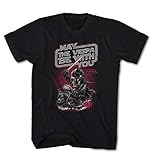 polo getriebe wechseln Herren Shirt mit Kurzarm Herren T-Shirt May The Vespa be with You Vader Star Darkside, Farbe:Schwarz, Größe:L