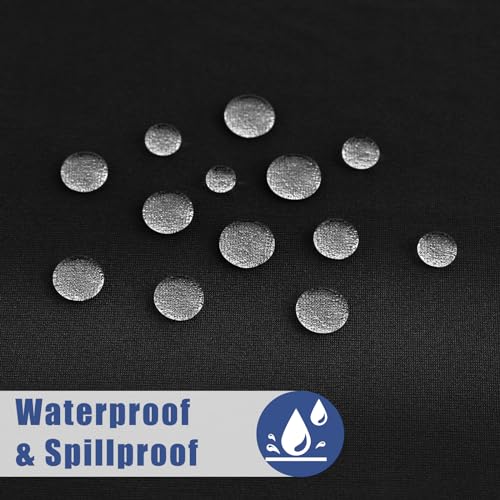 Moosfor Spandex 6 Foot Rectangle Table Cloth 2 Pack, Elastic Fitted Tablecloths for Picnic, Stretch Washable Patio Table Cover for Outdoor, Camping, Banquet and Parties (Black, 30