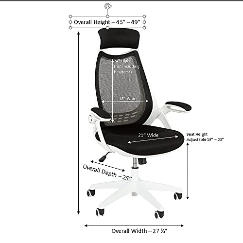 Norwood Commercial Furniture Contemporary High Back Fully-Adjustable Office Desk Task Chair With Flip Up Arms For Home, Office, Classroom, Gaming - Black (Nor-Iah0018Bk-So) #TOP1