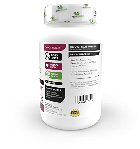 Vetriscience Laboratories Cardio Strength, 90 Capsules - Supports Blood Flow, Immune System And Energy Levels For Dogs And Cats #TOP1