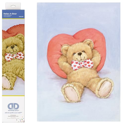 Erleben Sie kreativen Spaß mit dem DIAMOND DOTZ DD6.009 - Original 5D Diamond Painting Set Relaxing Teddybär!