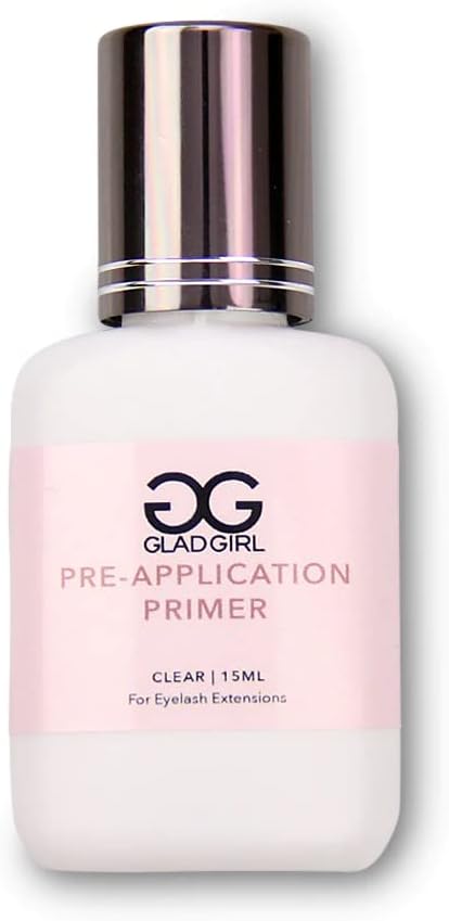 Eyelash Primer Pre-treatment by Glad Lash | Residual Cosmetics and Natural Oil Remover for Eyelash Extensions Use | 15ml Squeeze Bottle | Scented Cleanser