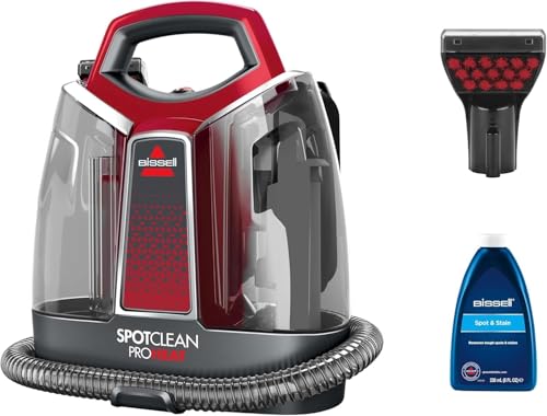 BISSELL SpotClean ProHeat, uređaj za čišćenje presvlaka, čistač tepiha s HeatWave tehnologijom, kompaktni usisavač, mokri usisavač za tepihe, presvlake, automobile i drugo, snažan motor od 330 W, 36988
