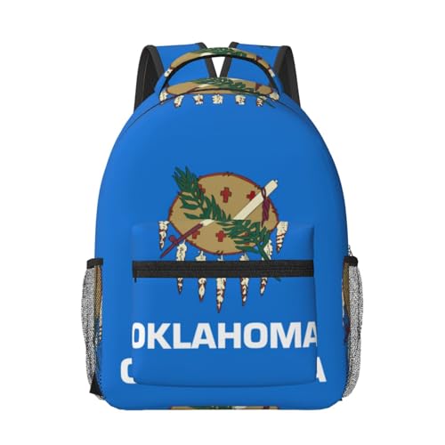 Sac à dos ordinateur portable homme femme noir voyage travail motif Oklahoma