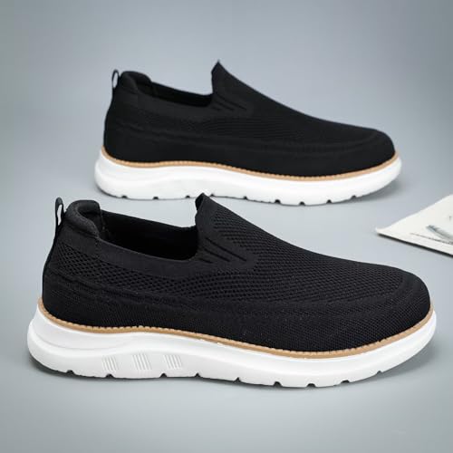 Image of Men's Walking Boat Shoes Slip On Casual Loafers Non Slip Comfortable Lightweight Work Driving Shoes