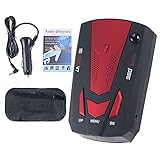 Car 16 Band V7 360 Degree GPS Voice Prompt Speed Vehicle Speed Alarm System Speed Safety Anti-Laser Detector Voice Alarm Vehicle Radar Detector Red