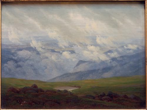 ARToPHIIU Pared Arte Cuadro Artistica Imagen Lienzo Famosa Pintura Reproducción Nubes que se mueven de Caspar David Friedrich para Decoración de Paredes 60x90cm