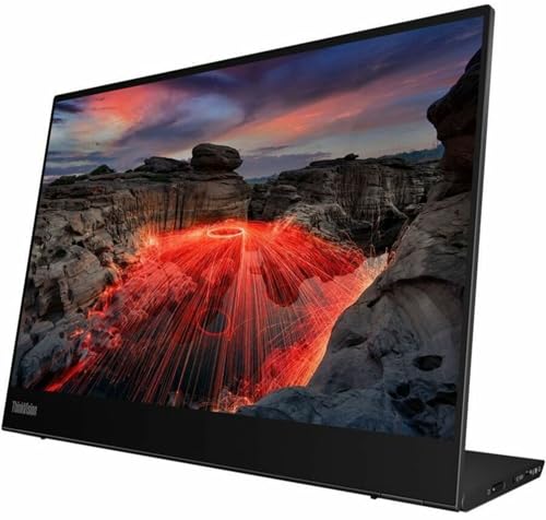 Image of Lenovo ThinkVision M14t 14 inch Class LED Touchscreen Monitor - 16:10-6 ms - 14 inch Viewable - Capacitive - 10 Point(s) Multi-Touch Screen - 2240 x 1400 - Full HD - in-Plane Switching (IPS) Technology - 16