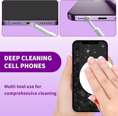 Image of Cerlink 20 in 1 Multifunctional Cleaner Kit. Keyboard Cleaning Brush, Headphones Cleaner Kit for AirPods, Multi-Tool for Cleaning Laptop,Keyboard,Earbuds,Camera,Phone