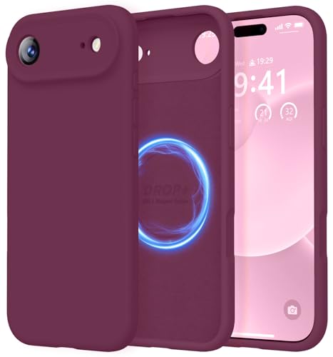 Image of LOVE 3000 Designed for iPhone Air Case, Premium Silicone [Compatible with Magsafe][Soft Anti-Scratch Microfiber Lining] Shockproof Protective Phone Case for Men Women 6.5 inch, WineRed
