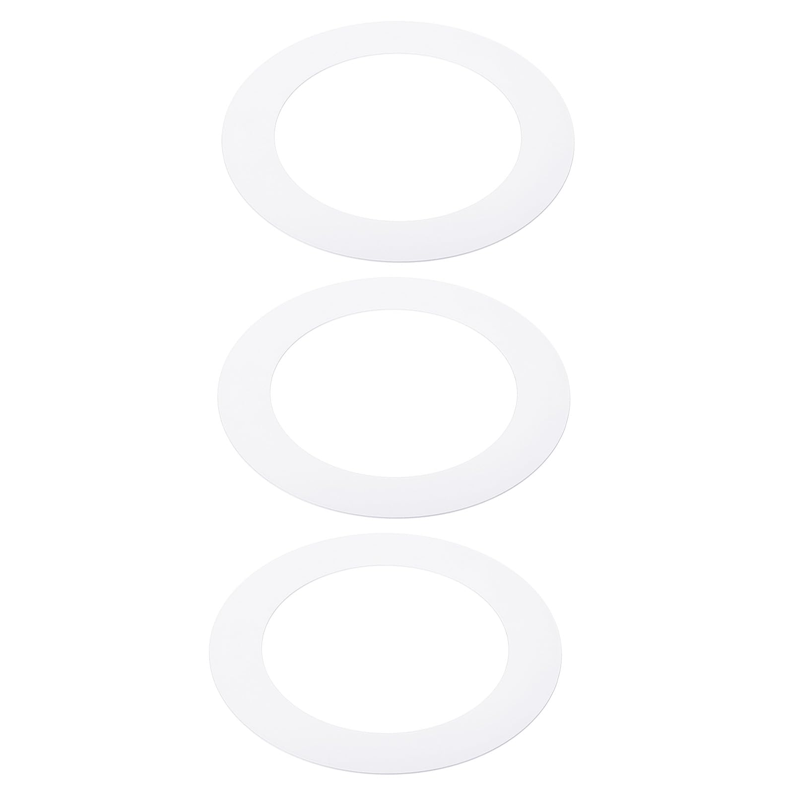 4.13" ID 5.91" OD Goof Rings for Recessed Light, 3 Pack Matte White Goof Metal Trim Ring Lighting Fixture for Ceiling Wall Recessed Can Downlights