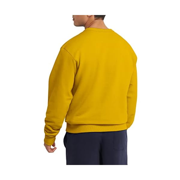 Champion Men's, Powerblend, Fleece Midweight Crewneck Sweatshirt(reg. Or Big & Tall), Forsythia Script, Large - Image 3