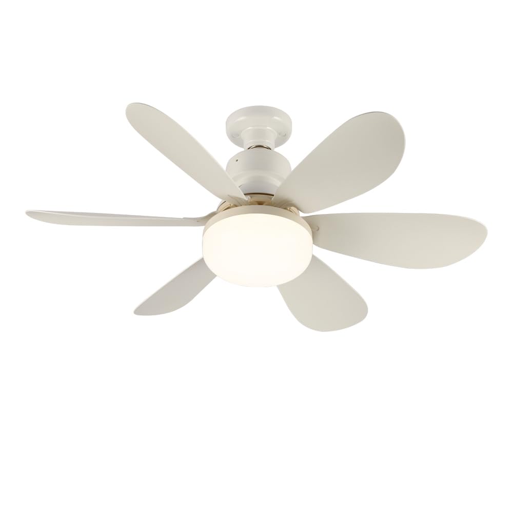 wonderlamp - Altari E27 White 18W LED Ceiling Fan Bulb with Remote Control and CCT 3000-4000-6000K, Bulb with Blades