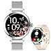 Smart Watch for Women Answer/Make Calls, 1.1" Touch Screen Smart Watches with Heart Rate SpO2 Sleep Monitor, 110+ Sports, Fitness Tracker, IP68 Waterproof Ladies Smartwatch for iOS Android Silver