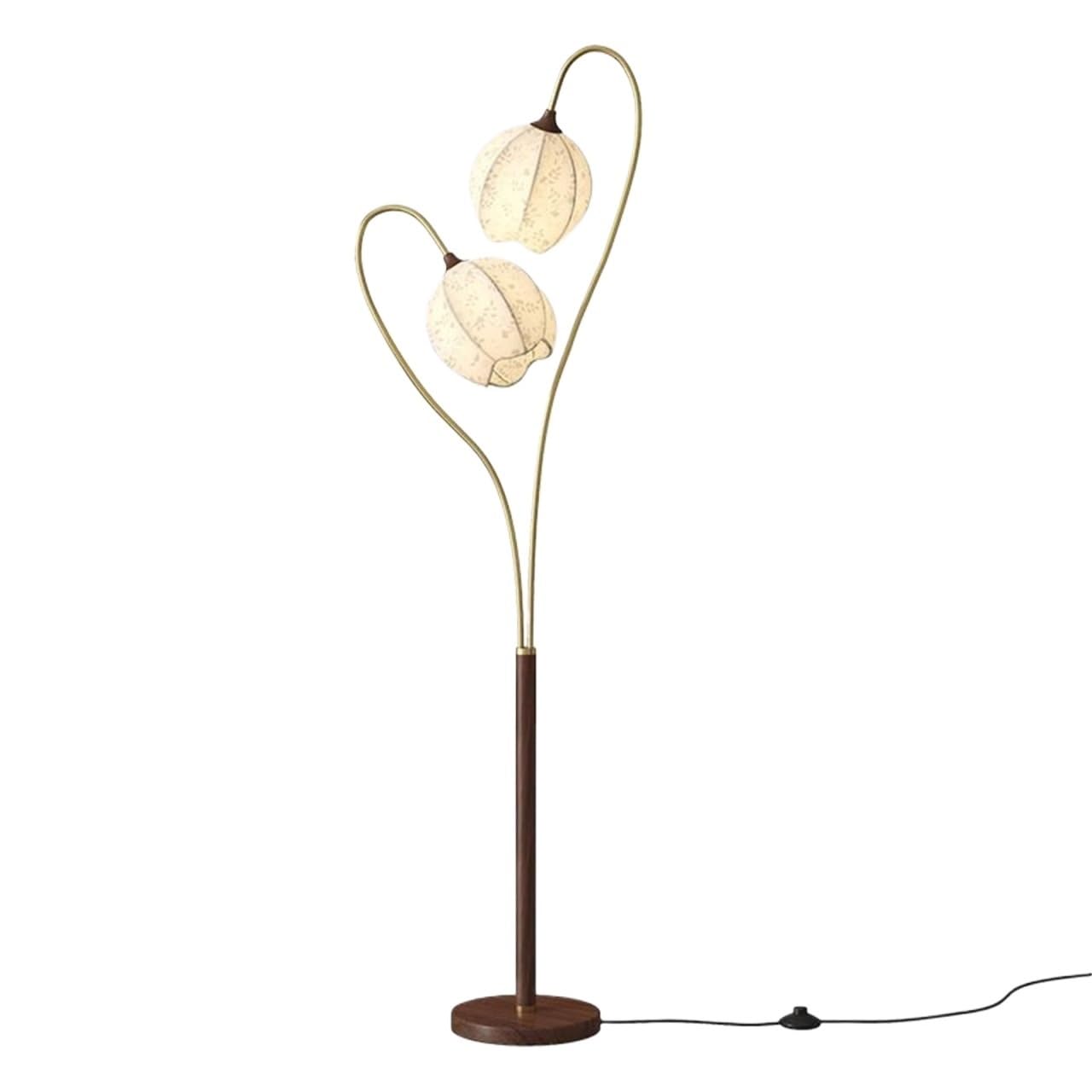 Standing Lamps Średniowieczna Lampa Stojąca Z Artystycznym Abażurem Tkaniny Podłogowa Salonu