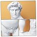 VOSAREA Fat David Statue - Roman Plaster Sculpture for Home Decor, Greek Mythology