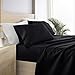 ienjoy Home Hotel Collection Luxury Soft Brushed Bed Sheet Set, Hypoallergenic, Deep Pocket, Queen, Black