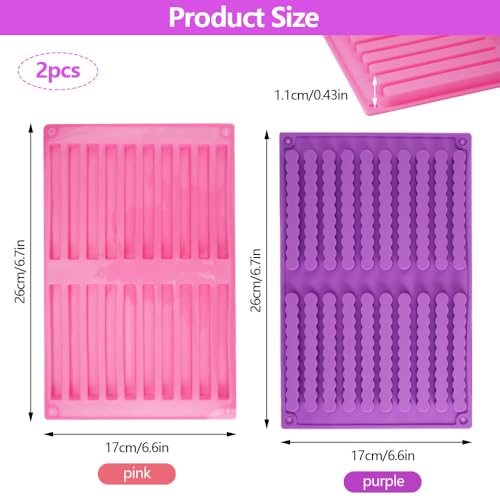 2 Stück Silikonform Hundeleckerli (26x17 cm), 20 Streifen Hunde Backmatte, Wiederverwendbar Riegel Silikonform, Silikon Backmatte Hundekekse für Diy Hunde-Snack-Sticks, Hundekeks-Kausticks