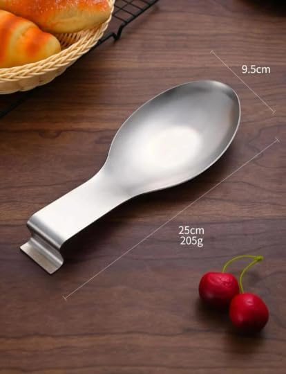 Miniatura 7 de Soporte de cuchara de acero inoxidable, soporte para utensilios de cocina para encimera, soporte para cuchara, soporte para cucharón, soporte para