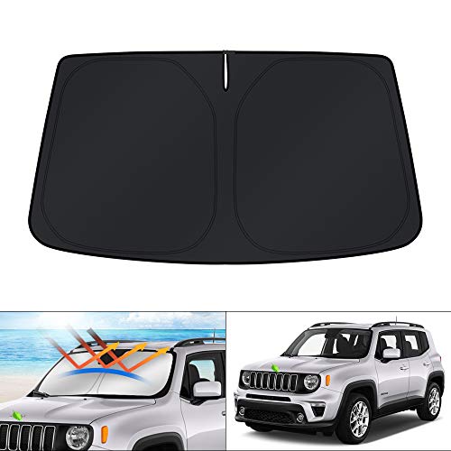 KUST Windshield Sun Shade for 2015-2024 Jeep Renegade Accessories Sunshade Window Shade Sun Visor...