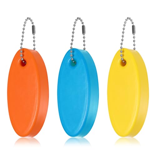 Image of Apausvcm 3 Pcs Foam Floating Keychain, Floating Boat Keychain Waterproof Surfboard Key Ring for Kayak Sailing Swiming