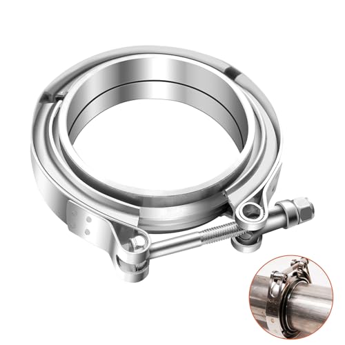 2.25 Inch V Band Clamp with Flange Male Female Stainless Steel (1, 2.25")