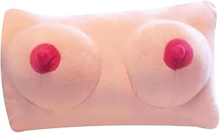 Girlfriend Pillow for Men,Breast Boob Pillow Novelty Boobs Breasts Pillow Cushion,3D Sexy Breast Shape Soft Memory Foam Sleep Pillow Plush Kawaii Toy Gift for Couples (1, White, Standard)