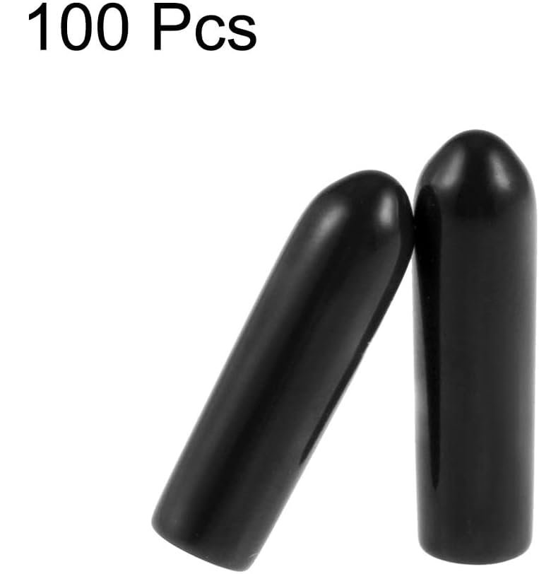 160 Stück Gummi Endkappen, 2/3/4,5/6/7/8/9/12/20 mm Schutzkappen für Schrauben, PVC Vinyl Rundrohr Bolzen Kappen, Flexibel Rundschlauch Bolzenabdeckung, Schwarz Schrauben Gewindeschutz Abdeckung