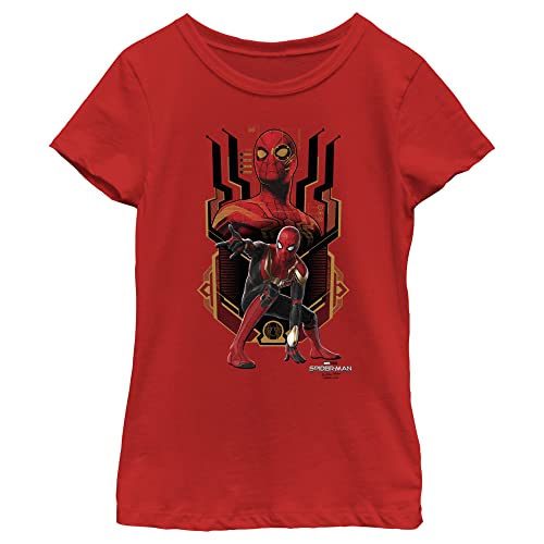 Marvel Spider-Man No Way Home Integrated Suit Girl's Solid Crew Tee