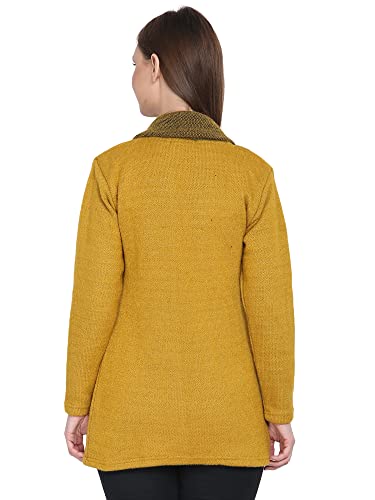 Image of Matelco Womens Woollen Collared Coat Cardigan