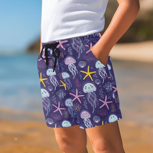 Boys Swim Trunks Cartoon Board Shorts Teen Boys Swimsuit Quick Dry Swimwear Swimming Shorts Size 4-113