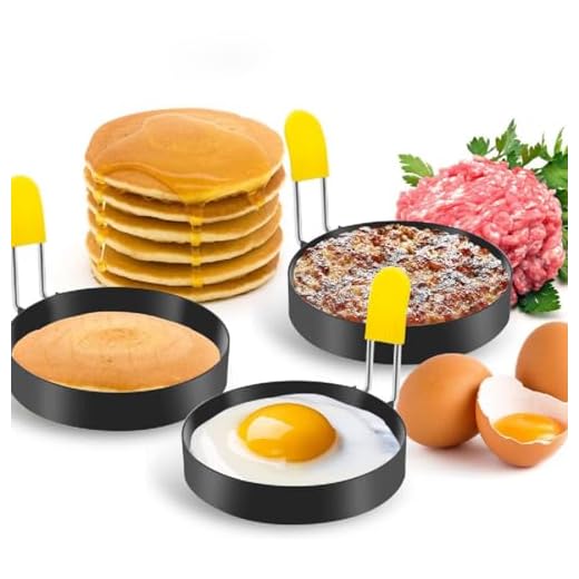 2Pcs Round Egg Rings, Stainless Steel Fried Egg Molds, Pancake Mold for Kitchen Utensils and Gadgets