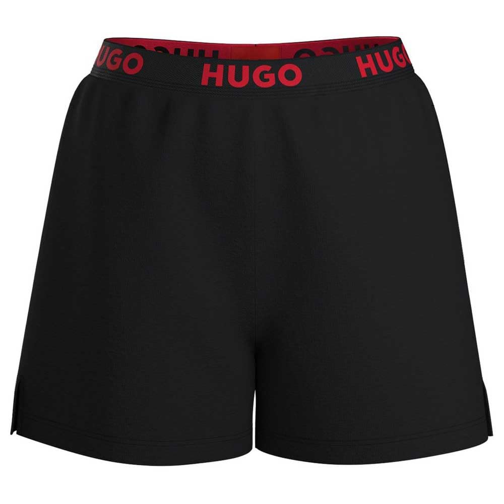 HUGO Women's Sporty Logo_Shorts Loungewear, Black1, S