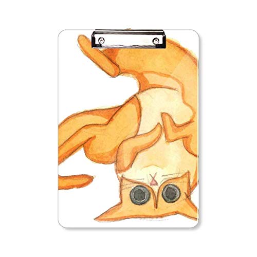 Porte-documents A4 chat orange aquarelle Miaoji aux finitions soignées
