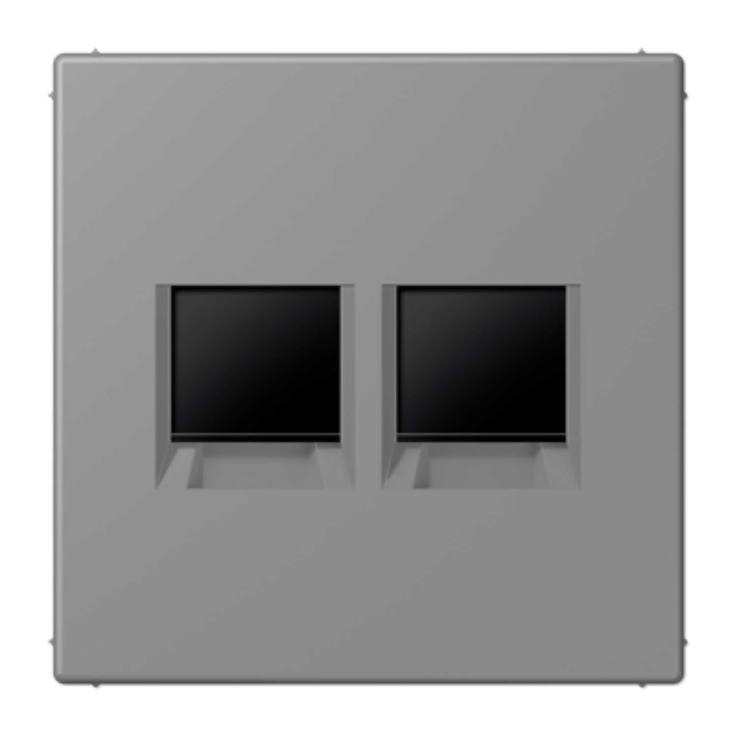 Plaque modulaire Jack-Rad. 2 prises LC32011 JUNG LC1969-2WE203 encastrable pour finition soignée