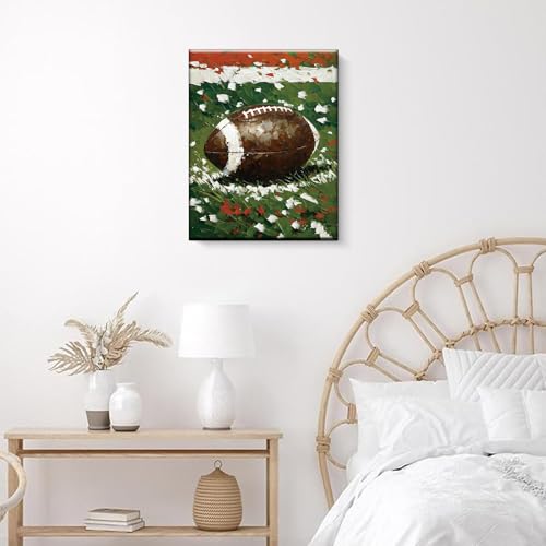Poster foot sur toile encadrée sans reflets pour mur