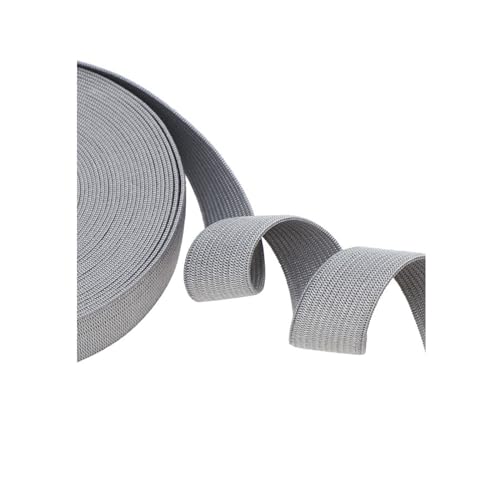 Pwhuyjley 20 Mm 25 Mm De Ancho Bandas De Goma Para Coser, Banda Elástica Gris Para Accesorios De Costura, Manualidades, Ropa 5 M X 25 Mm
