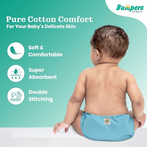 Image of Bumpers Baby Insert Pad | Soft, Washable & Super Absorbent | Leakproof, Eco-Friendly, Comfortable & Safe for Babies | Ideal for Day and Night Use (Pack of 5)
