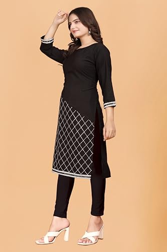 Image of Women's Short Kurti in TopsTunic Rayon Cotton Blend | Ladies Ethnic Tunic
