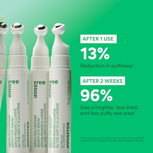 image for innisfree Green Tea Caffeine Depuffing Eye Serum with Niacinamide, Coo